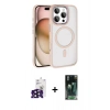 MARSİLYAN™- iPhone 16 Pro Max Kılıf Kıvılcım Prime - Siyah 360 Mat Full Body Arka Koruyucu + Bilvis Titan Kamera Lens - SH