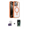MARSİLYAN™- iPhone 16 Pro Max Kılıf Kıvılcım Prime - Siyah 360 Mat Full Body Arka Koruyucu + Bilvis Titan Kamera Lens - SH