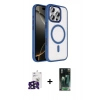 MARSİLYAN™- iPhone 16 Pro Max Kılıf Kıvılcım Prime - Siyah 360 Mat Full Body Arka Koruyucu + Bilvis Titan Kamera Lens - SH