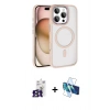 MARSİLYAN™- iPhone 16 Pro Max Kılıf Kıvılcım Prime - Siyah 3D Antistatik Cam Ekran Koruyucu + Bilvis Titan Kamera Lens - TMGI
