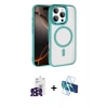 MARSİLYAN™- iPhone 16 Pro Max Kılıf Kıvılcım Prime - Siyah 3D Antistatik Cam Ekran Koruyucu + Bilvis Titan Kamera Lens - SH