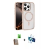 MARSİLYAN™- iPhone 16 Pro Max Kılıf Kıvılcım Prime - Siyah 3D Antistatik Cam Ekran Koruyucu + Raze Metal Kamera Lens - CLTM