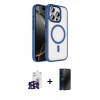 MARSİLYAN™- iPhone 16 Pro Max Kılıf Kıvılcım Prime - Siyah 3D Antistatik Hayalet Cam Ekran Koruyucu + Bilvis Titan Kamera Lens - SH