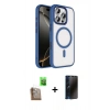 MARSİLYAN™- iPhone 16 Pro Max Kılıf Kıvılcım Prime - Siyah 3D Antistatik Hayalet Cam Ekran Koruyucu + Raze Metal Kamera Lens - CLTM