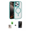 MARSİLYAN™- iPhone 16 Pro Max Kılıf Kıvılcım Prime - Siyah 3D Antistatik Hayalet Cam Ekran Koruyucu + Raze Metal Kamera Lens - NLGY