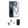 MARSİLYAN™- iPhone 16 Pro Max Kılıf Kıvılcım Prime - Siyah 3D Antistatik Hayalet Cam Ekran Koruyucu + Raze Metal Kamera Lens - NLGY