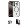MARSİLYAN™- iPhone 16 Pro Max Kılıf Kıvılcım Prime - Siyah 3D Antistatik Mat Seramik Nano Ekran Koruyucu + Pers Alüminyum Kamera Lens - GI