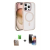 MARSİLYAN™- iPhone 16 Pro Max Kılıf Kıvılcım Prime - Siyah 3D Antistatik Mat Seramik Nano Ekran Koruyucu + Raze Metal Kamera Lens - CLTM