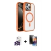 MARSİLYAN™- iPhone 16 Pro Max Kılıf Kıvılcım Prime - Siyah 3D Antistatik Mat Seramik Nano Ekran Koruyucu + Bilvis Titan Kamera Lens - GS