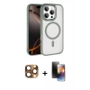 MARSİLYAN™- iPhone 16 Pro Max Kılıf Kıvılcım Prime - Siyah 3D Antistatik Mat Seramik Nano Ekran Koruyucu + Çöl Titanyum Pers Alüminyum Kamera Lens