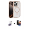MARSİLYAN™- iPhone 16 Pro Max Kılıf Kıvılcım Prime - Siyah 3D Antistatik Mat Seramik Nano Ekran Koruyucu + Bilvis Titan Kamera Lens - TMGI