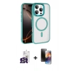MARSİLYAN™- iPhone 16 Pro Max Kılıf Kıvılcım Prime - Siyah 3D Antistatik Mat Seramik Nano Ekran Koruyucu + Bilvis Titan Kamera Lens - GS