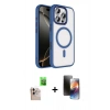 MARSİLYAN™- iPhone 16 Pro Max Kılıf Kıvılcım Prime - Siyah 3D Antistatik Mat Seramik Nano Ekran Koruyucu + Raze Metal Kamera Lens - NLGY