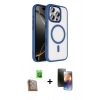 MARSİLYAN™- iPhone 16 Pro Max Kılıf Kıvılcım Prime - Siyah 3D Antistatik Mat Seramik Nano Ekran Koruyucu + Raze Metal Kamera Lens - CLTM