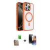 MARSİLYAN™- iPhone 16 Pro Max Kılıf Kıvılcım Prime - Siyah 3D Antistatik Mat Seramik Nano Ekran Koruyucu + Raze Metal Kamera Lens - CLTM