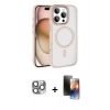 MARSİLYAN™- iPhone 16 Pro Max Kılıf Kıvılcım Prime - Siyah 3D Antistatik Mat Seramik Nano Ekran Koruyucu + Pers Alüminyum Kamera Lens - GI
