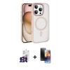 MARSİLYAN™- iPhone 16 Pro Max Kılıf Kıvılcım Prime - Siyah 3D Antistatik Mat Seramik Nano Ekran Koruyucu + Bilvis Titan Kamera Lens - GS
