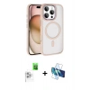 MARSİLYAN™- iPhone 16 Pro Max Kılıf Kıvılcım Prime - Siyah 3D Antistatik Seramik Nano Ekran Koruyucu + Raze Metal Kamera Lens - BZ