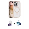 MARSİLYAN™- iPhone 16 Pro Max Kılıf Kıvılcım Prime - Siyah 3D Antistatik Seramik Nano Ekran Koruyucu + Bilvis Titan Kamera Lens - SH