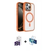 MARSİLYAN™- iPhone 16 Pro Max Kılıf Kıvılcım Prime - Siyah 3D Antistatik Seramik Nano Ekran Koruyucu + Bilvis Titan Kamera Lens - SH