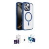 MARSİLYAN™- iPhone 16 Pro Max Kılıf Kıvılcım Prime - Siyah 3D Antistatik Seramik Nano Ekran Koruyucu + Bilvis Titan Kamera Lens - SH