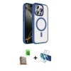 MARSİLYAN™- iPhone 16 Pro Max Kılıf Kıvılcım Prime - Siyah 3D Antistatik Seramik Nano Ekran Koruyucu + Raze Metal Kamera Lens - CLTM