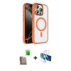 MARSİLYAN™- iPhone 16 Pro Max Kılıf Kıvılcım Prime - Siyah 3D Antistatik Seramik Nano Ekran Koruyucu + Raze Metal Kamera Lens - CLTM