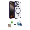 MARSİLYAN™- iPhone 16 Pro Max Kılıf Kıvılcım Prime - Siyah 3D Antistatik Seramik Nano Ekran Koruyucu + Raze Metal Kamera Lens - CLTM