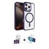 MARSİLYAN™- iPhone 16 Pro Max Kılıf Kıvılcım Prime - Siyah 3D Antistatik Seramik Nano Ekran Koruyucu + Bilvis Titan Kamera Lens - GS