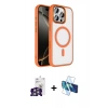 MARSİLYAN™- iPhone 16 Pro Max Kılıf Kıvılcım Prime - Siyah 3D Antistatik Seramik Nano Ekran Koruyucu + Bilvis Titan Kamera Lens - GS