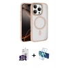 MARSİLYAN™- iPhone 16 Pro Max Kılıf Kıvılcım Prime - Siyah 3D Antistatik Seramik Nano Ekran Koruyucu + Bilvis Titan Kamera Lens - GS
