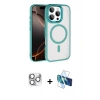 MARSİLYAN™- iPhone 16 Pro Max Kılıf Kıvılcım Prime - Siyah 3D Antistatik Seramik Nano Ekran Koruyucu + Pers Alüminyum Kamera Lens - GS