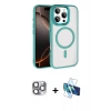 MARSİLYAN™- iPhone 16 Pro Max Kılıf Kıvılcım Prime - Siyah 3D Antistatik Seramik Nano Ekran Koruyucu + Pers Alüminyum Kamera Lens - GI