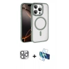MARSİLYAN™- iPhone 16 Pro Max Kılıf Kıvılcım Prime - Siyah 3D Antistatik Seramik Nano Ekran Koruyucu + Pers Alüminyum Kamera Lens - GI