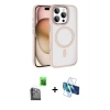 MARSİLYAN™- iPhone 16 Pro Max Kılıf Kıvılcım Prime - Siyah 3D Antistatik Seramik Nano Ekran Koruyucu + Raze Metal Kamera Lens - SH