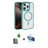 MARSİLYAN™- iPhone 16 Pro Max Kılıf Kıvılcım Prime - Siyah 3D Antistatik Seramik Nano Ekran Koruyucu + Raze Metal Kamera Lens - SH