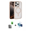 MARSİLYAN™- iPhone 16 Pro Max Kılıf Kıvılcım Prime - Siyah 3D Antistatik Seramik Nano Ekran Koruyucu + Raze Metal Kamera Lens - SH