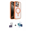 MARSİLYAN™- iPhone 16 Pro Max Kılıf Kıvılcım Prime - Siyah 3D Antistatik Seramik Nano Ekran Koruyucu + Bilvis Titan Kamera Lens - TMGI