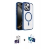 MARSİLYAN™- iPhone 16 Pro Max Kılıf Kıvılcım Prime - Siyah 3D Antistatik Seramik Nano Ekran Koruyucu + Bilvis Titan Kamera Lens - TMGI
