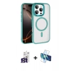 MARSİLYAN™- iPhone 16 Pro Max Kılıf Kıvılcım Prime - Siyah 3D Antistatik Seramik Nano Ekran Koruyucu + Bilvis Titan Kamera Lens - TMGI