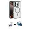 MARSİLYAN™- iPhone 16 Pro Max Kılıf Kıvılcım Prime - Siyah 3D Antistatik Seramik Nano Ekran Koruyucu + Bilvis Titan Kamera Lens - TMGI