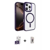 MARSİLYAN™- iPhone 16 Pro Max Kılıf Kıvılcım Prime - Siyah Bilvis 3D Cam Ekran Koruyucu + Bilvis Titan Kamera Lens - TMGI