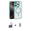 MARSİLYAN™- iPhone 16 Pro Max Kılıf Kıvılcım Prime - Siyah Bilvis 3D Cam Ekran Koruyucu + Bilvis Titan Kamera Lens - GS