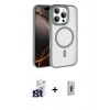 MARSİLYAN™- iPhone 16 Pro Max Kılıf Kıvılcım Prime - Siyah Bilvis 3D Cam Ekran Koruyucu + Bilvis Titan Kamera Lens - TMGI