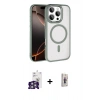 MARSİLYAN™- iPhone 16 Pro Max Kılıf Kıvılcım Prime - Siyah Bilvis 3D Cam Ekran Koruyucu + Bilvis Titan Kamera Lens - GS