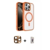 MARSİLYAN™- iPhone 16 Pro Max Kılıf Kıvılcım Prime - Siyah Bilvis 3D Cam Ekran Koruyucu + Pers Alüminyum Kamera Lens - CLTM