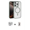 MARSİLYAN™- iPhone 16 Pro Max Kılıf Kıvılcım Prime - Siyah Bilvis 3D Cam Ekran Koruyucu + Pers Alüminyum Kamera Lens - GS