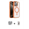 MARSİLYAN™- iPhone 16 Pro Max Kılıf Kıvılcım Prime - Siyah Bilvis 3D Cam Ekran Koruyucu + Pers Alüminyum Kamera Lens - GI