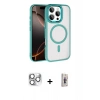 MARSİLYAN™- iPhone 16 Pro Max Kılıf Kıvılcım Prime - Siyah Bilvis 3D Cam Ekran Koruyucu + Pers Alüminyum Kamera Lens - GS