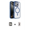 MARSİLYAN™- iPhone 16 Pro Max Kılıf Kıvılcım Prime - Siyah Bilvis 3D Cam Ekran Koruyucu + PVD Metal Kamera Lens - GD